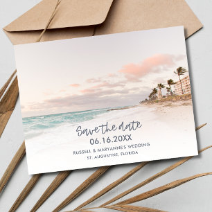 Postal De Anuncios Boda en la playa al amanecer en Florida - Save the