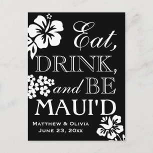 Postal De Anuncios Boda en la playa de Maui, guardar la fecha
