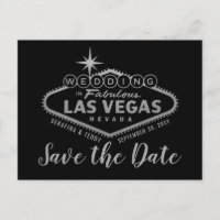 Boda en Las Vegas Plata y Rojo Guarde la Fecha