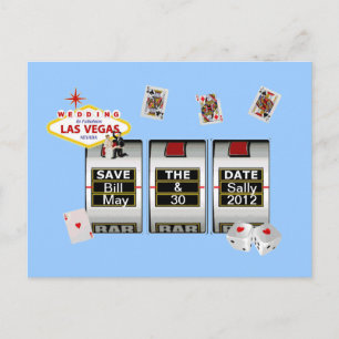 Postal De Anuncios Boda en Las Vegas "Save the Date" Postcard