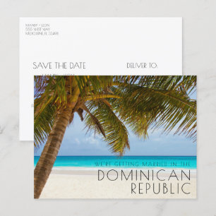 Postal De Anuncios Boda en República Dominicana - Salvar la fecha