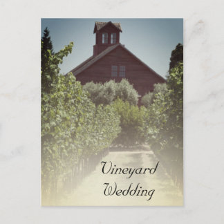 Postal De Anuncios Boda en viñedo y granero rústico - Reservar la fec