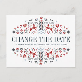 Postal De Anuncios Boda escandinavo CAMBIA LA FECHA DE POSTERIORIZACI
