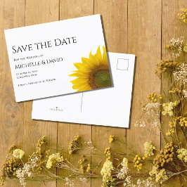 Postal De Anuncios Boda floral de girasol moderno 
