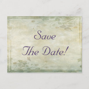 Postal De Anuncios Boda Floral Pastel Vintage