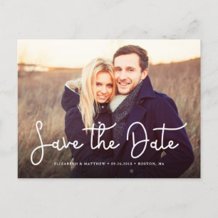 Postal De Anuncios Boda fotográfica con guión caprichoso Guardar la f