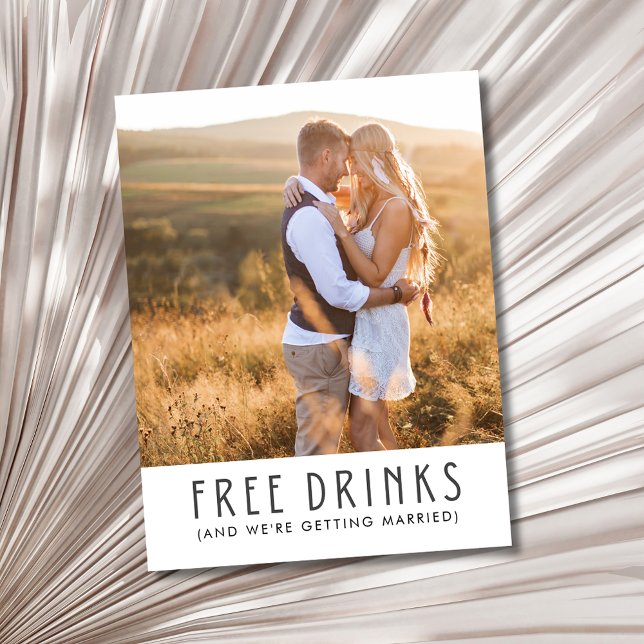 Postal De Anuncios Boda fotográfica de presupuesto Guardar la fecha (Budget Photo Wedding Save the Date Postcard)