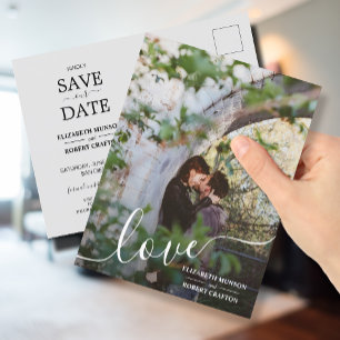 Postal De Anuncios Boda fotográfica Guardar la fecha