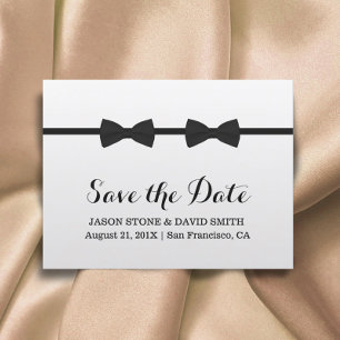 Postal De Anuncios Boda gay amarra los lazos Minimalistas Salven la f