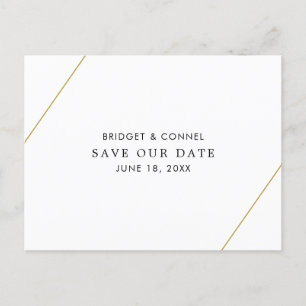 Postal De Anuncios Boda geométrica moderna de Bridget Salva la fecha