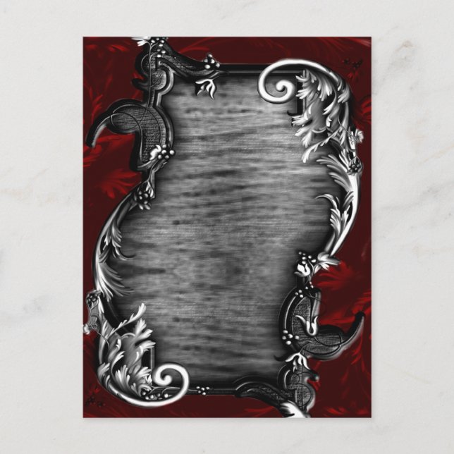 Postal De Anuncios Boda Gótica de Vampire Proclamación (Anverso)