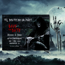 Postal De Anuncios Boda gótica salva la fecha