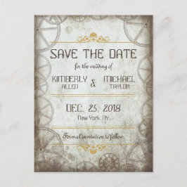 Postal De Anuncios Boda Industrial Vintage Steampunk