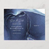 Boda Ink Flow Guardar la fecha Azul ID762