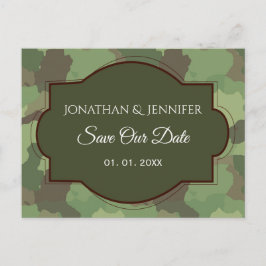 Postal De Anuncios Boda militar Guardar la fecha
