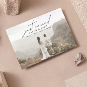 Postal De Anuncios Boda Minimalista moderno solo casado
