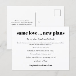 Postal De Anuncios Boda Mismo Amor Nuevos Planes Guardar Nueva Fecha