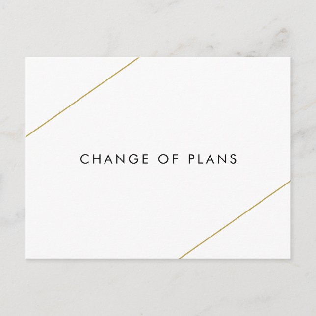 Postal De Anuncios Boda moderna geométrica de Bridget (Anverso)