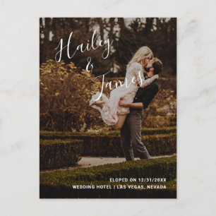 Postal De Anuncios Boda moderno elegante fotográfico
