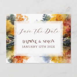 Postal De Anuncios Boda Otoñal en Puente de Bosque
