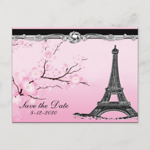 Postal De Anuncios Boda parisina en la Torre Eiffel Guardar las tarje
