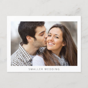 Postal De Anuncios Boda Pequeña Redimensionada Foto Simple Moderna