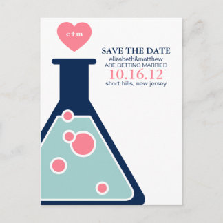 Postal De Anuncios Boda perfecta de química salva la fecha