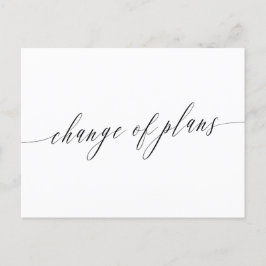 Postal De Anuncios Boda pospuesta con caligrafía delicada