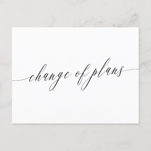 Postal De Anuncios Boda pospuesta con caligrafía delicada