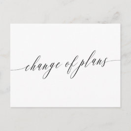 Postal De Anuncios Boda pospuesta con caligrafía delicada