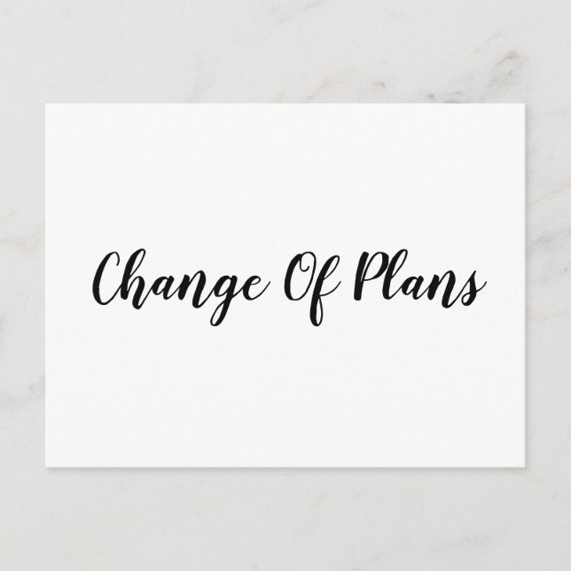 Postal De Anuncios Boda pospuesta simple  (Anverso)