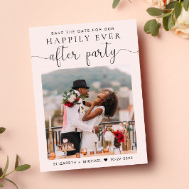 Postal De Anuncios Boda Recepción Después de la Fiesta Foto Salva la