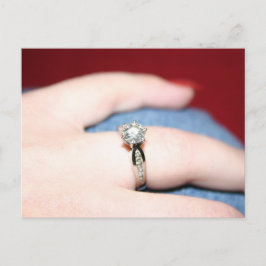 Postal De Anuncios Boda Ring Dije Sí Postcard