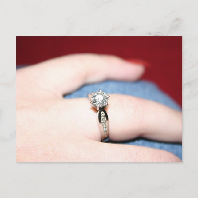 Postal De Anuncios Boda Ring Dije Sí Postcard (Anverso)