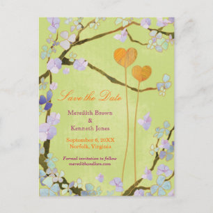 Postal De Anuncios Boda Romántica al Aire Libre Guardar la Fecha