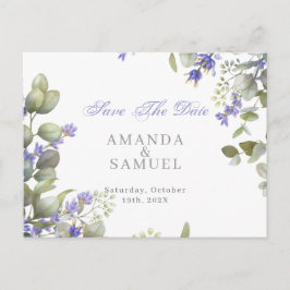 Postal De Anuncios Boda Romántica de Eucalipto y Lavanda