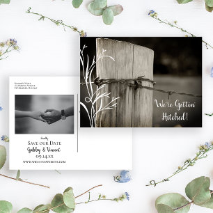 Postal De Anuncios Boda rural después del rancho Salven la fecha