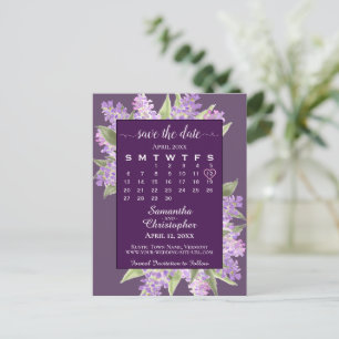 Postal De Anuncios Boda rústica de los Lilacs Salven la Pluma del cal
