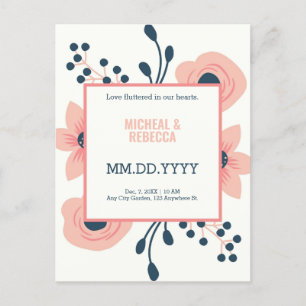 Postal De Anuncios Boda rústico moderno