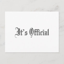 Postal De Anuncios Boda Simple Gótica Oficial