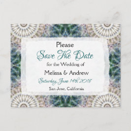 Postal De Anuncios Boda temática de Mandala Salva la fecha