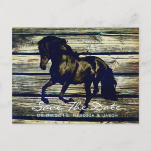 Postal De Anuncios boda temático del caballo occidental de madera