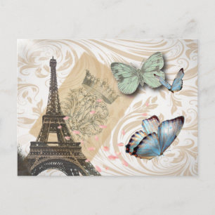Postal De Anuncios Boda Torre Eiffel París viaje guardar la fecha