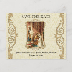 Postal De Anuncios Boda Tradicional Católica GUARDA LA FECHA