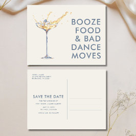 Postal De Anuncios Boda única divertida salva la fecha