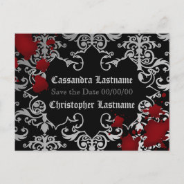 Postal De Anuncios Boda Vampire Halloween | Guardar la fecha