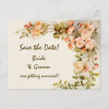 Boda Vintage, Flores de Rosa Rosa, Salva la Fecha