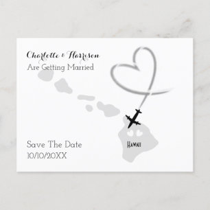 Postal De Anuncios Bodas De Destino Hawaii Guardar La Fecha
