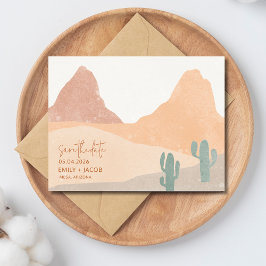 Postal De Anuncios Boho Desert Rust Terracotta Wedding Save the Date