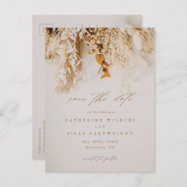 Postal De Anuncios Boho Fall Flowers Wedding Save The Date